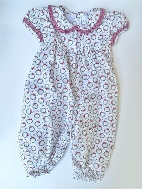 James and Lottie Christmas Romper — Baby Girl 12 Months